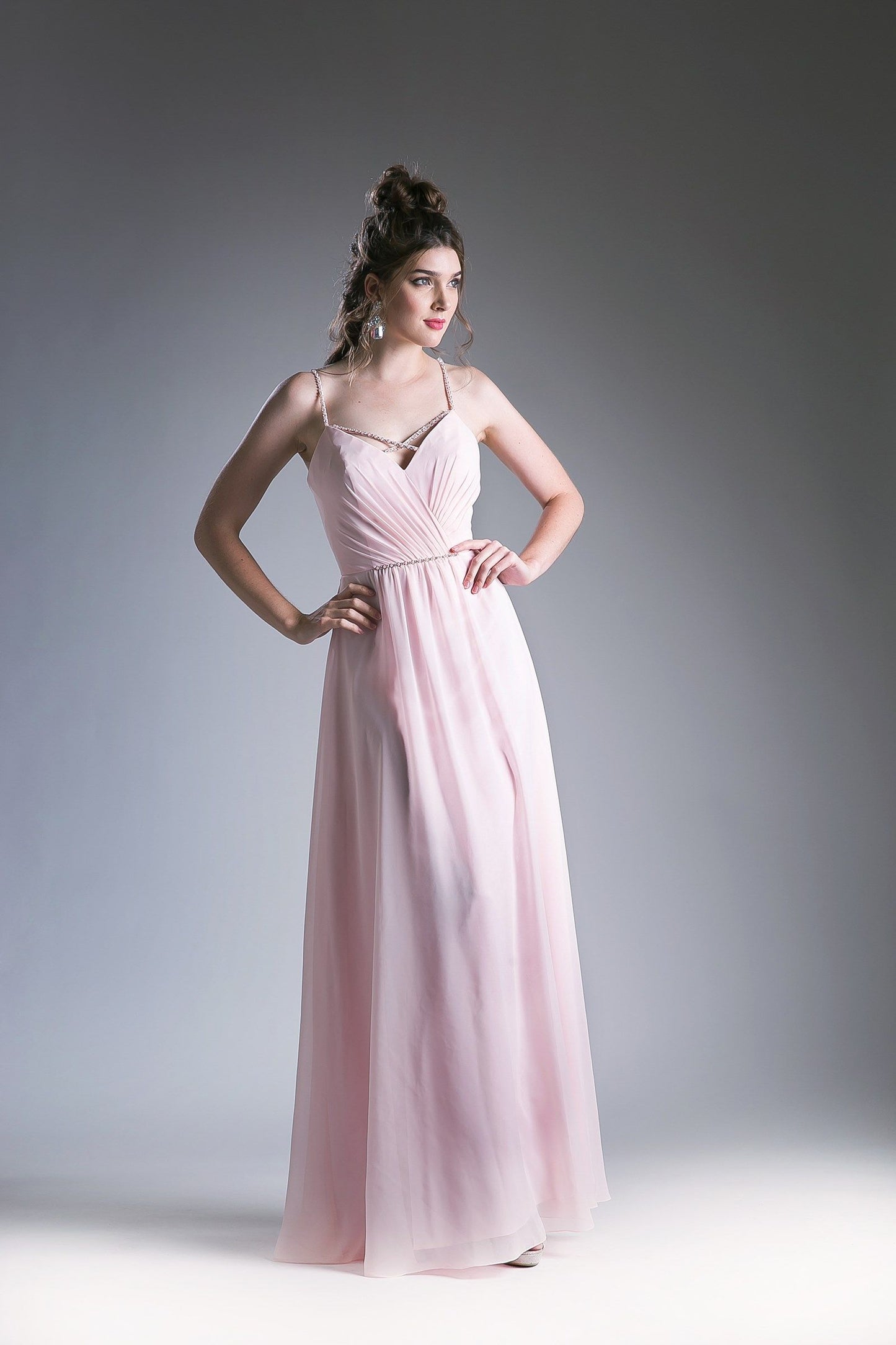 V Neckline With a Beaded Band Dress-8