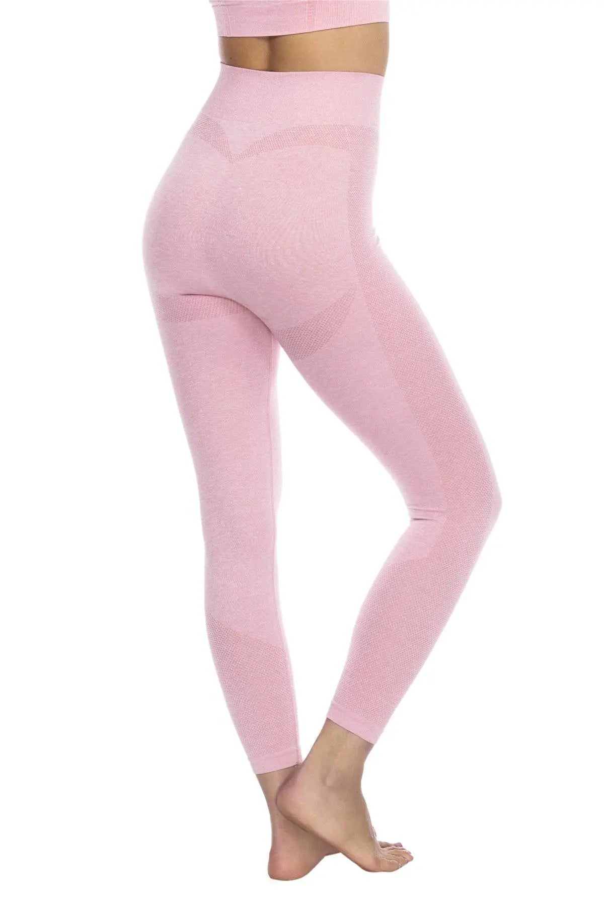 Club Moda Rib Detail flattering Seamless Gym Leggings-3
