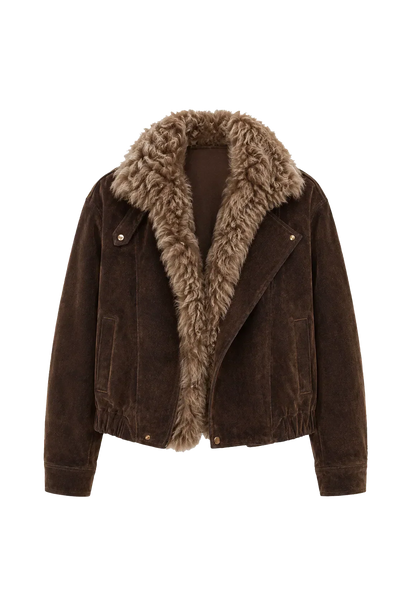 Firelady Fur Women's genuine Fur Denim Parka | Detachable Fur Collar & 90% White Goose Down Fill“Wander Free”-0