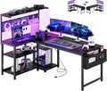 FiftyFiveInch L Shaped Gaming Desk Featuring Pegboard