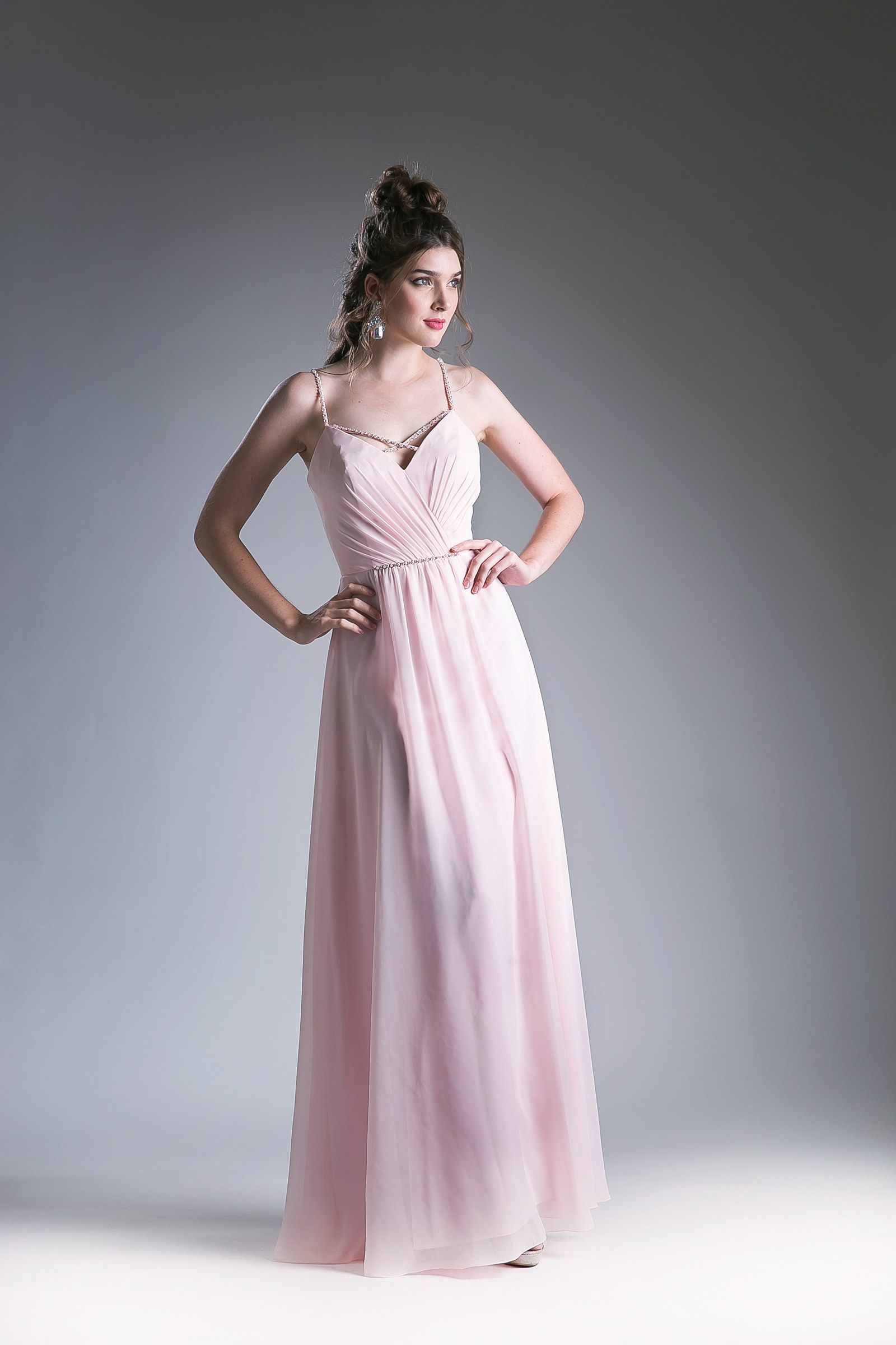 V Neckline With a Beaded Band Dress-8
