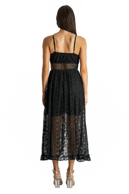 Lace Romper Dress with Shorts-1