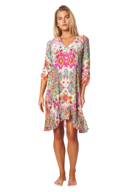 Bohemian Vintage Printed Ethnic Style Summer Dress-0