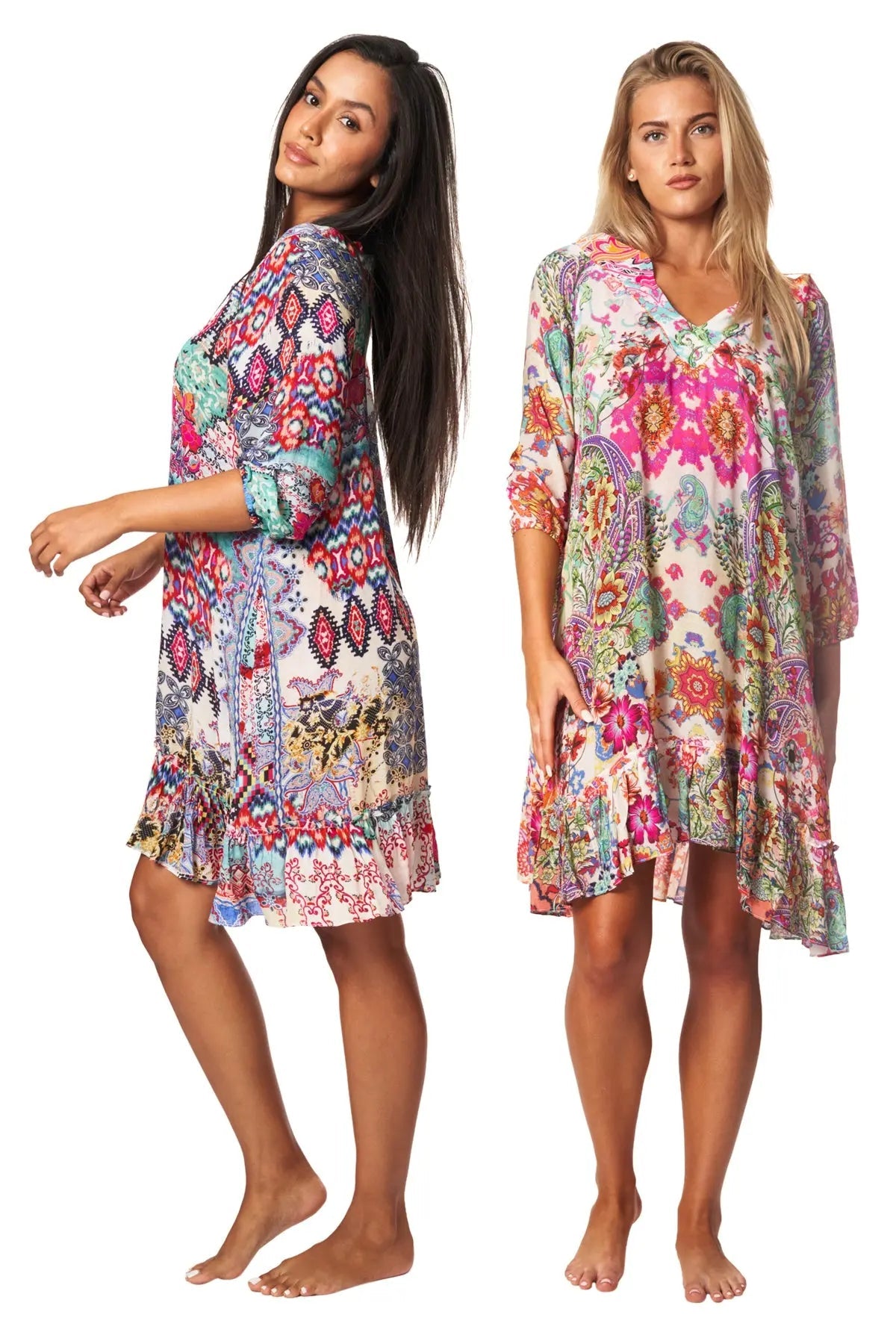 Bohemian Vintage Printed Ethnic Style Summer Dress-3