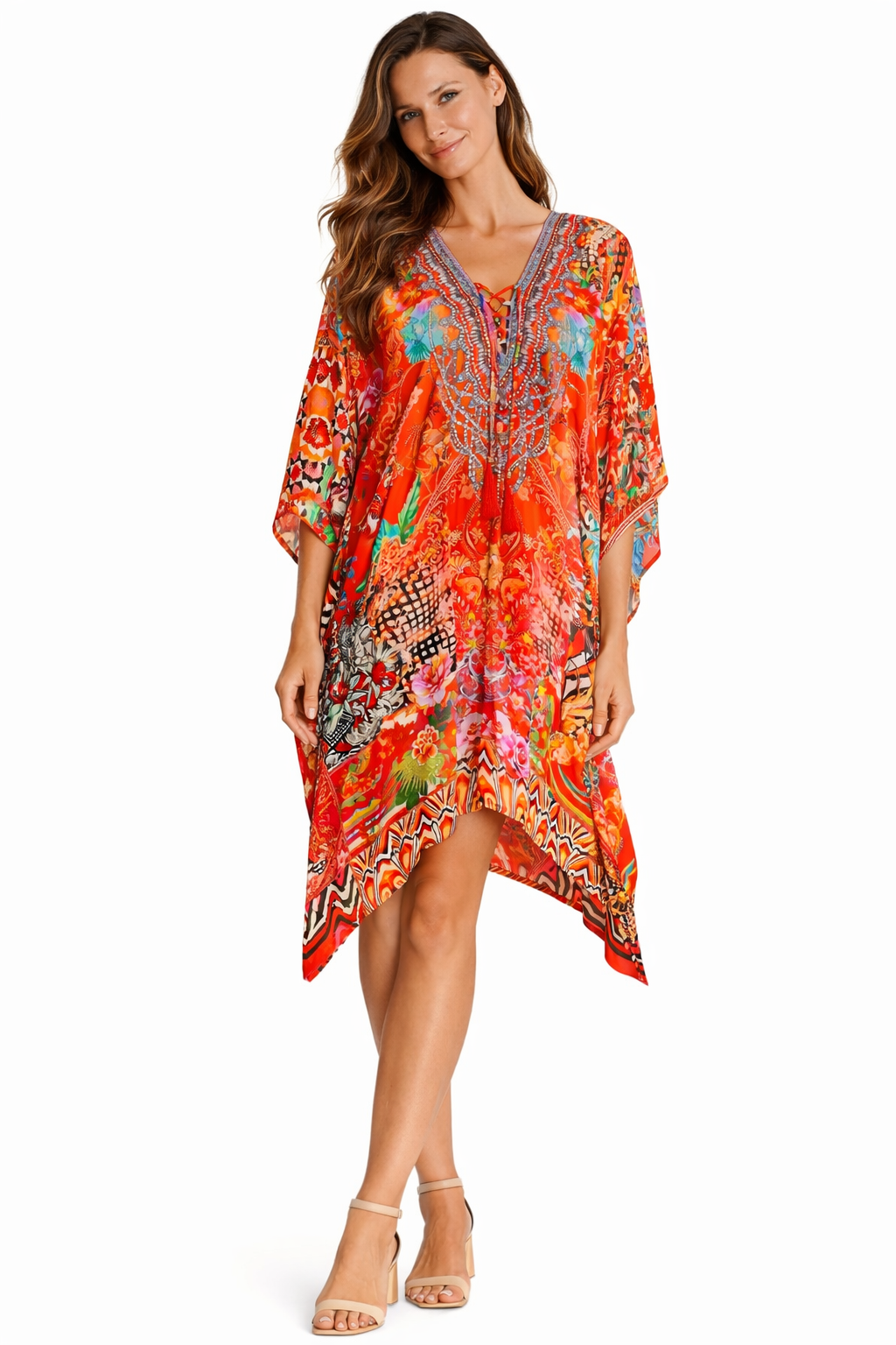 Luxury Resort Kaftan Dress | Wholesale Pack of 4-0