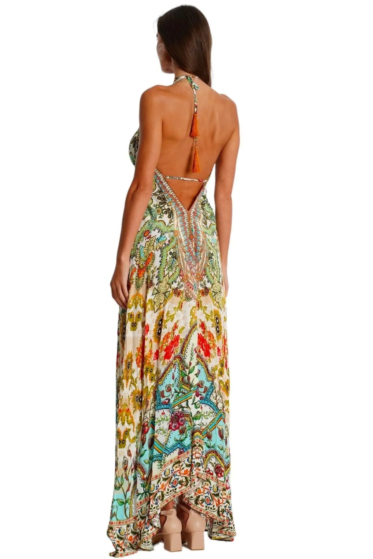 Cross Halter Maxi Dress-1