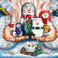 Santa with Matreshka Christmas Door Decor by G. DeBrekht - Christmas Santa Snowman Decor - 8117809H