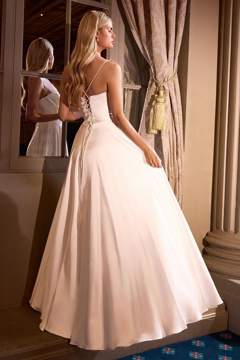 A-Line Wedding Dress With Spaghetti Straps