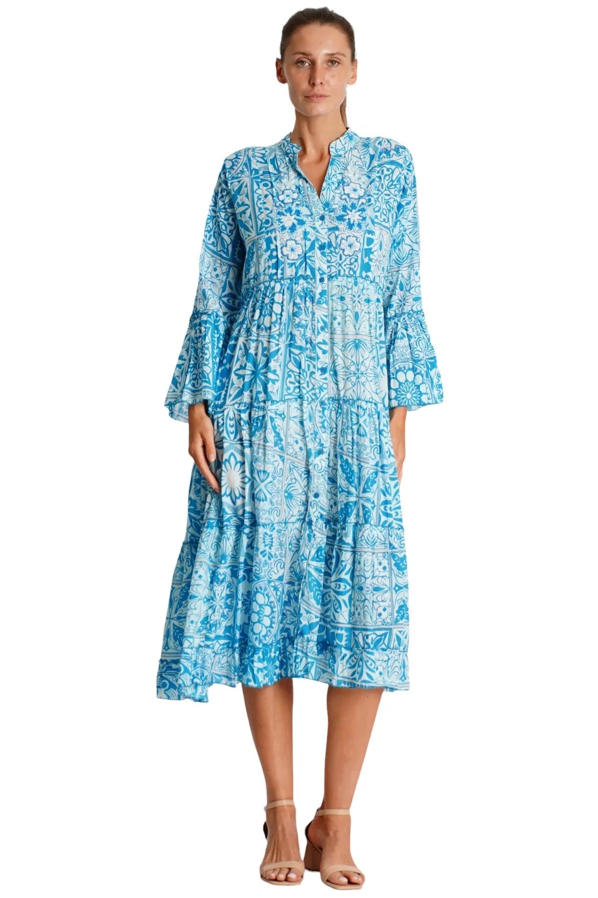 Danae Midi Shirt Dress-0