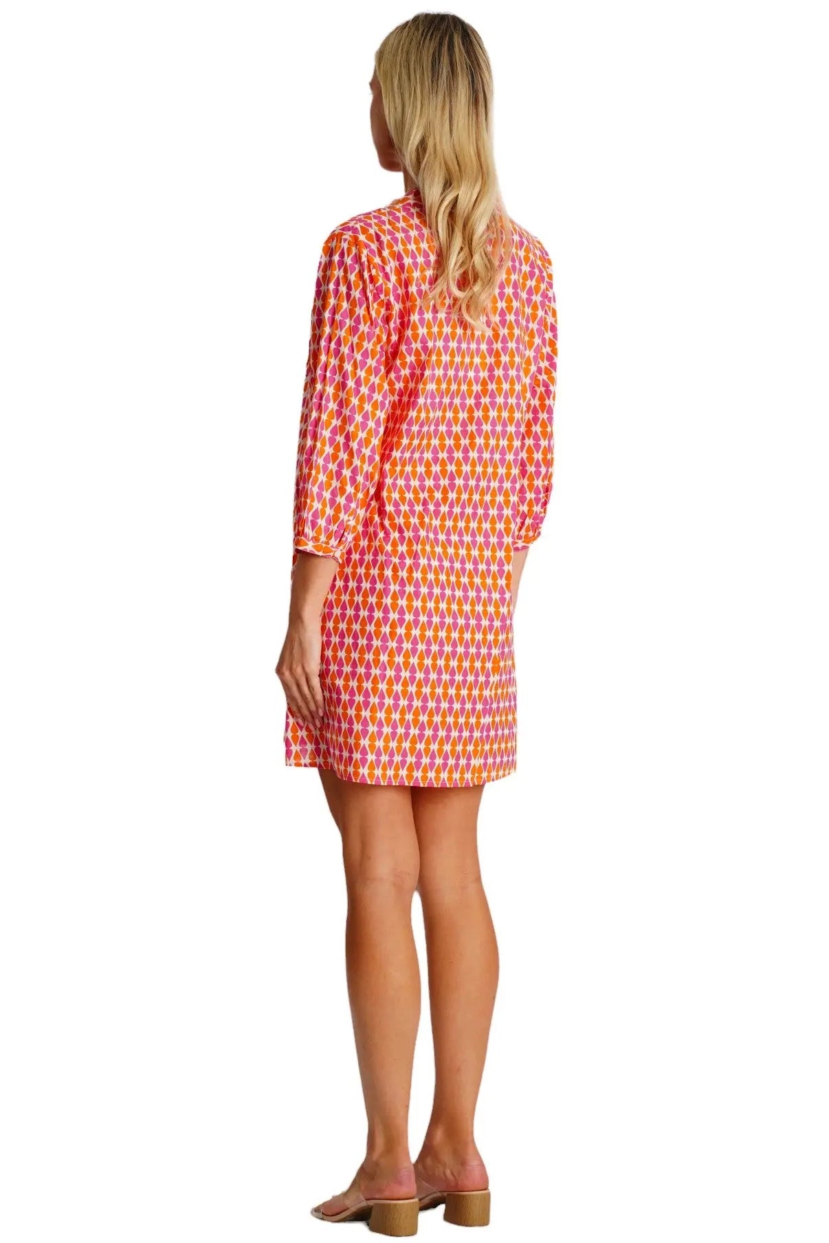 Front Pleated Shirt Dress-2