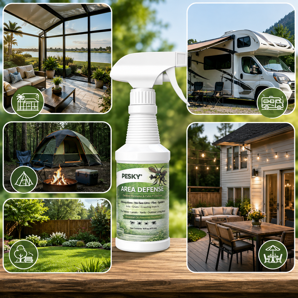 PESKY® Area Defense Spray Plant-Based Insect Deterrent for Outdoor Living Areas