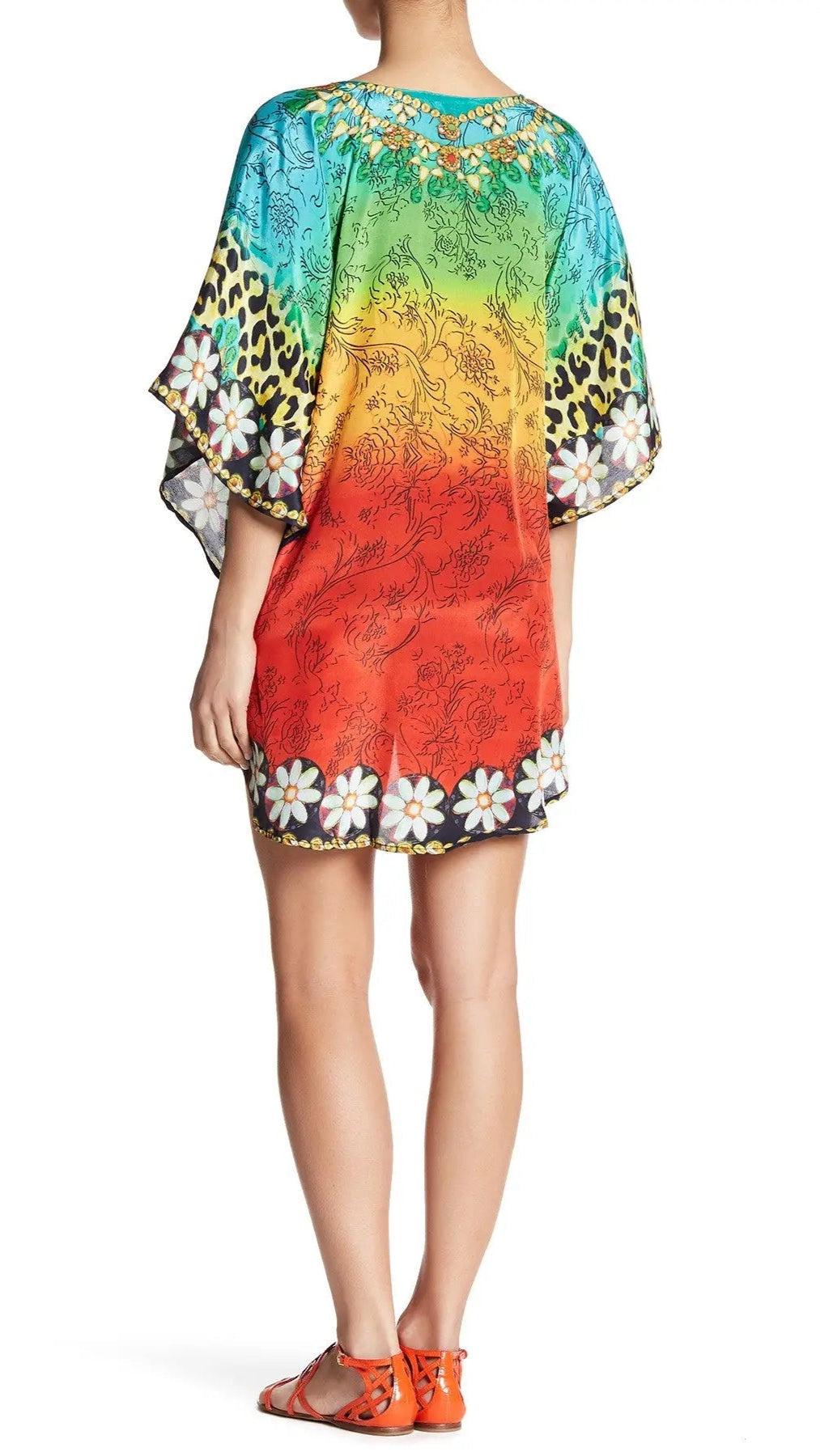 Relaxed Multi Color Short Balloon Kaftan-2