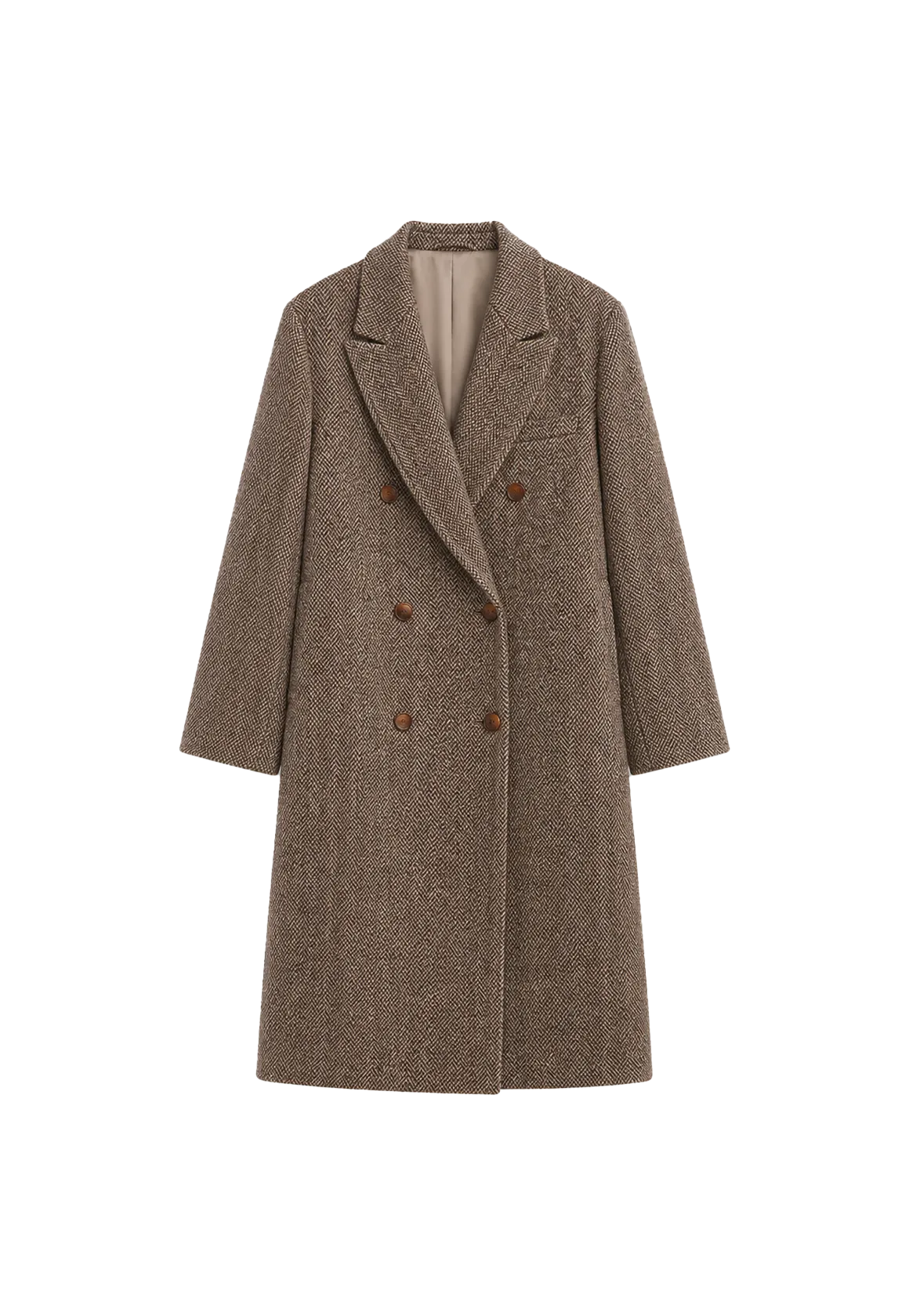Fireladyfur Women's Italian Wool Herringbone Coat"Desert City"