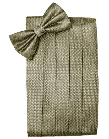 Set Herringbone Cummerbund & Bow Tie-3