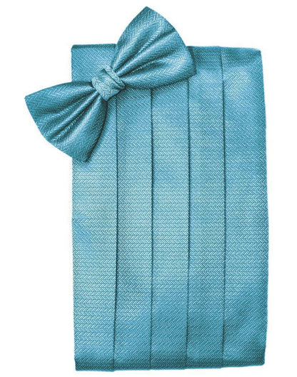 Set Herringbone Cummerbund & Bow Tie-5