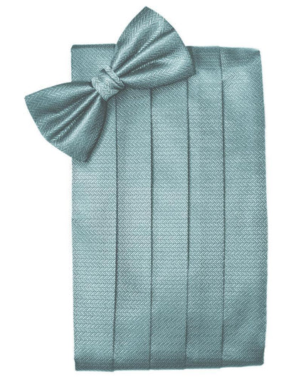 Set Herringbone Cummerbund & Bow Tie-11
