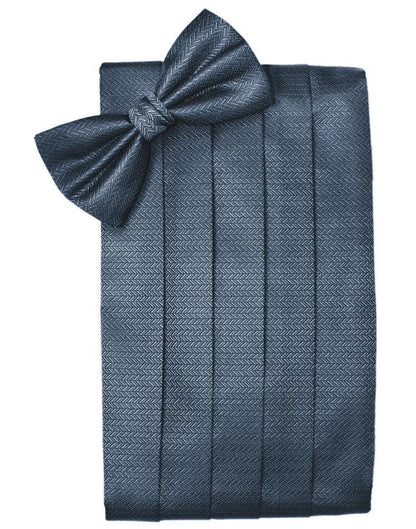 Set Herringbone Cummerbund & Bow Tie-22