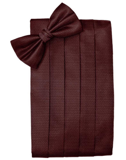 Set Herringbone Cummerbund & Bow Tie-26