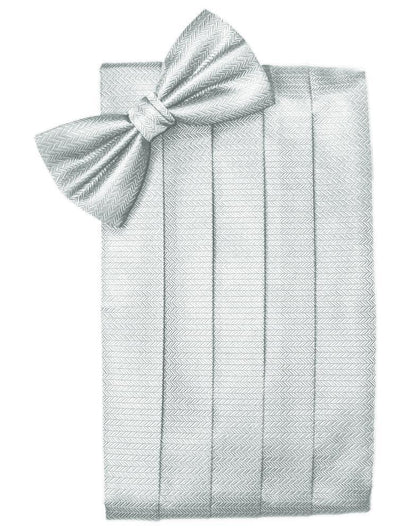 Set Herringbone Cummerbund & Bow Tie-47