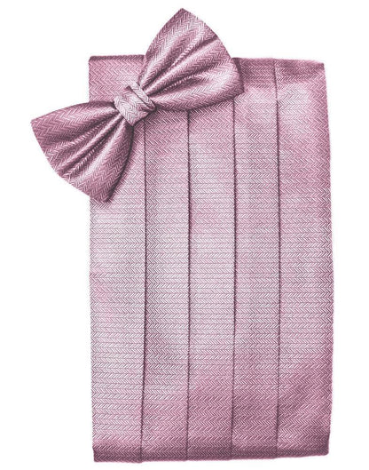 Set Herringbone Cummerbund & Bow Tie-39
