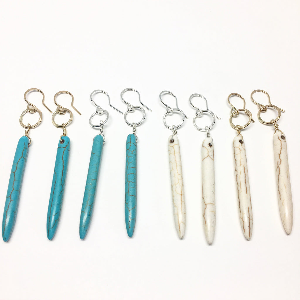 Howlite Drop Earrings