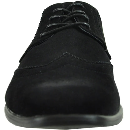 BRAVO Men Dress Shoe KING-3 Wingtip Oxford Shoe Black