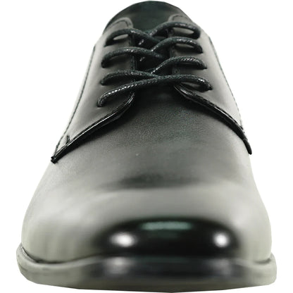 BRAVO Men Dress Shoe KING-7 Oxford Shoe BLACK - Medium and Wide Width-1