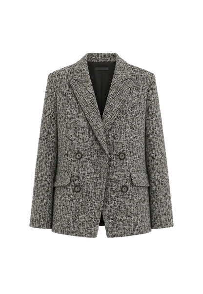 "Long Night Meteor" Limited Edition Italian Imported Yarn Fashionable Chanel Style Tweed Suit Jacket-0