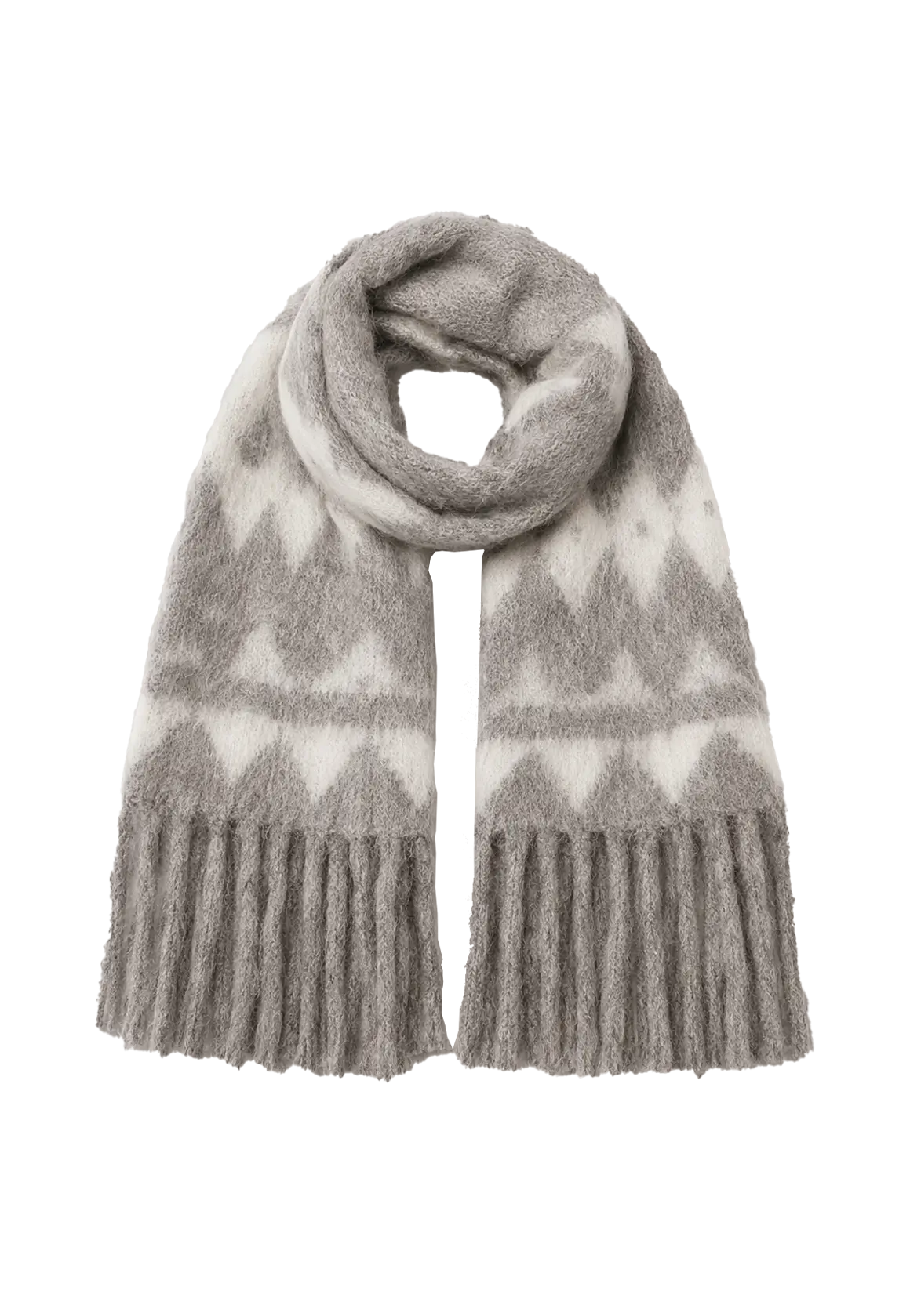 Nepal alpaca wool color clashing jacquard tassel scarf women winter warm shawl 190*27