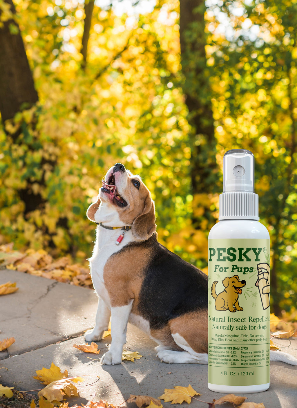 🐶 PESKY® for Pups Plant-Based Insect Deterrent Spray for Dogs 2oz