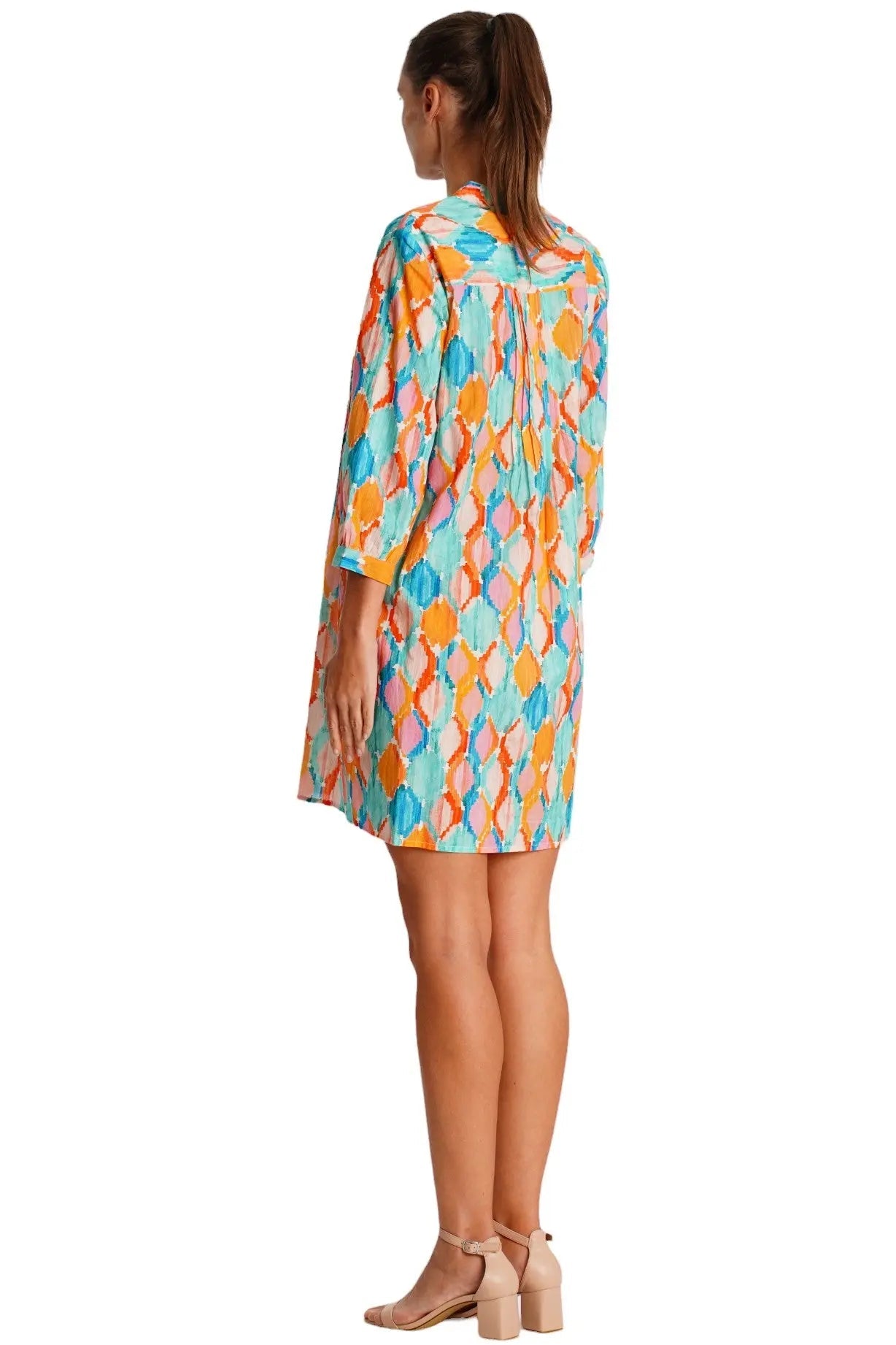 Pleated Mini Shirtdress-1