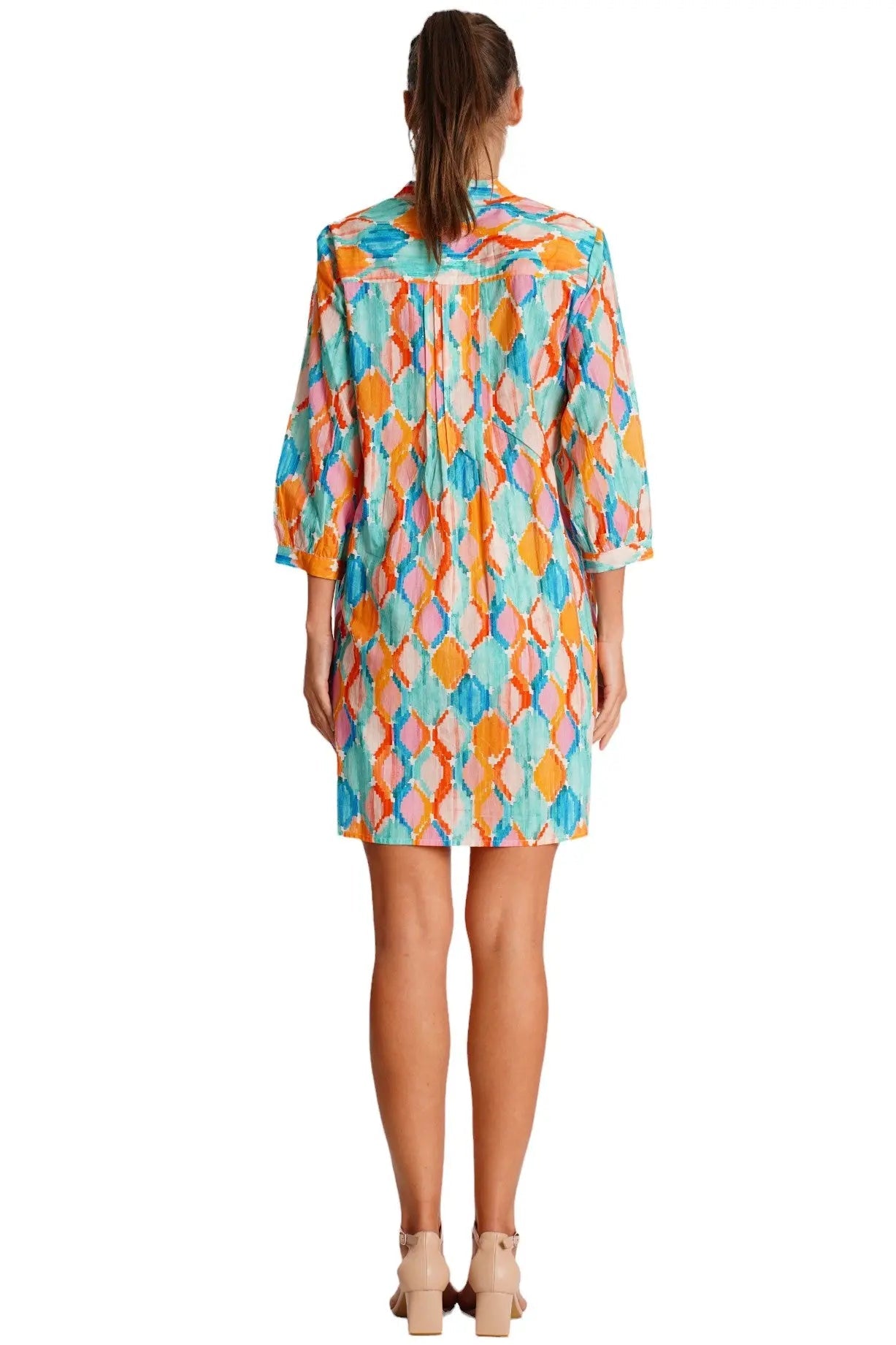 Pleated Mini Shirtdress-2