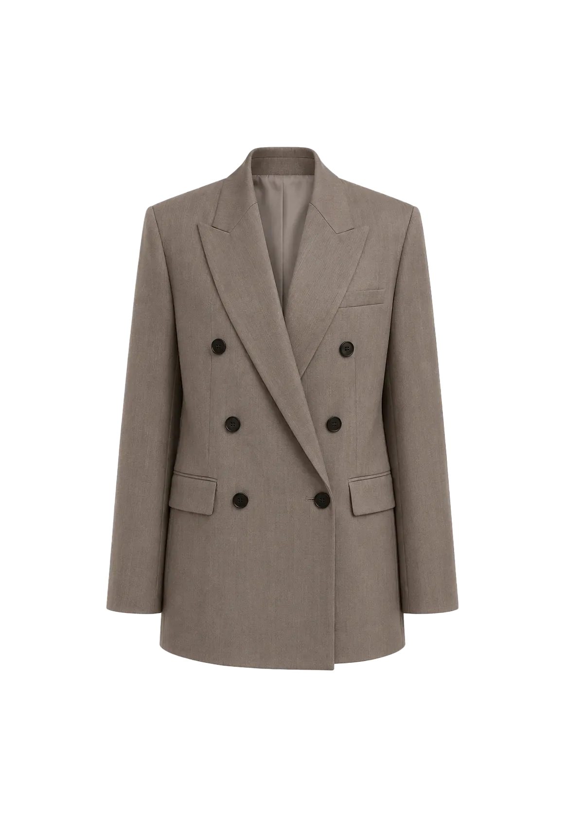 THE ARTM Women's Double-Breasted Wool Blazer - Peak Lapel Tuxedo Jacket-0