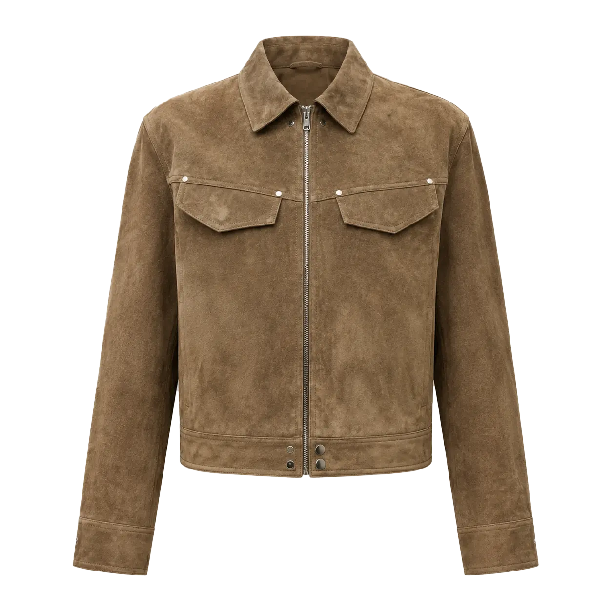 Women's imported first-layer suede sheepskin short autumn leather jacket