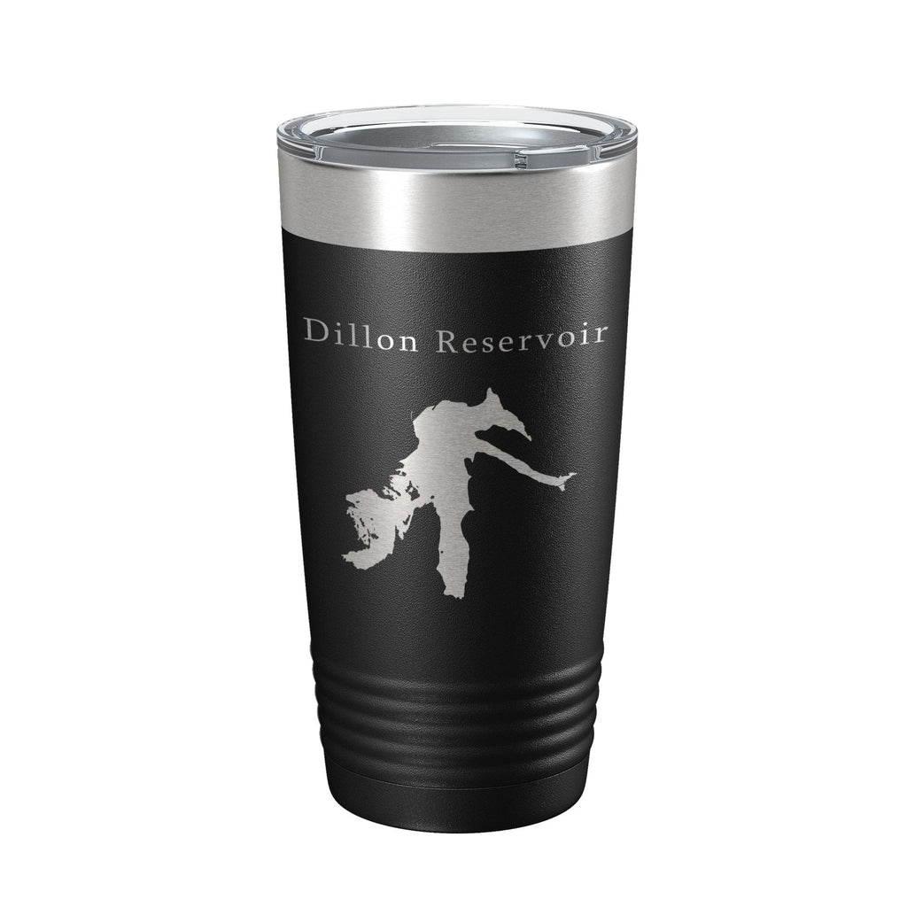 Dillon Reservoir Tumbler Lake Map Travel Mug Insulated Laser Engraved Coffee Cup Colorado 20 oz