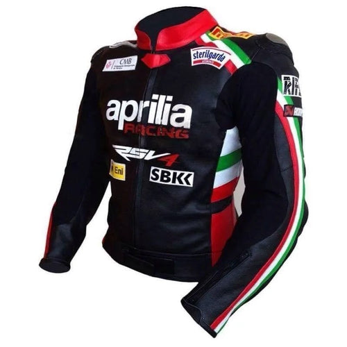 APRILIA MOTORCYCLE LEATHER RACING JACKET - XXXXL