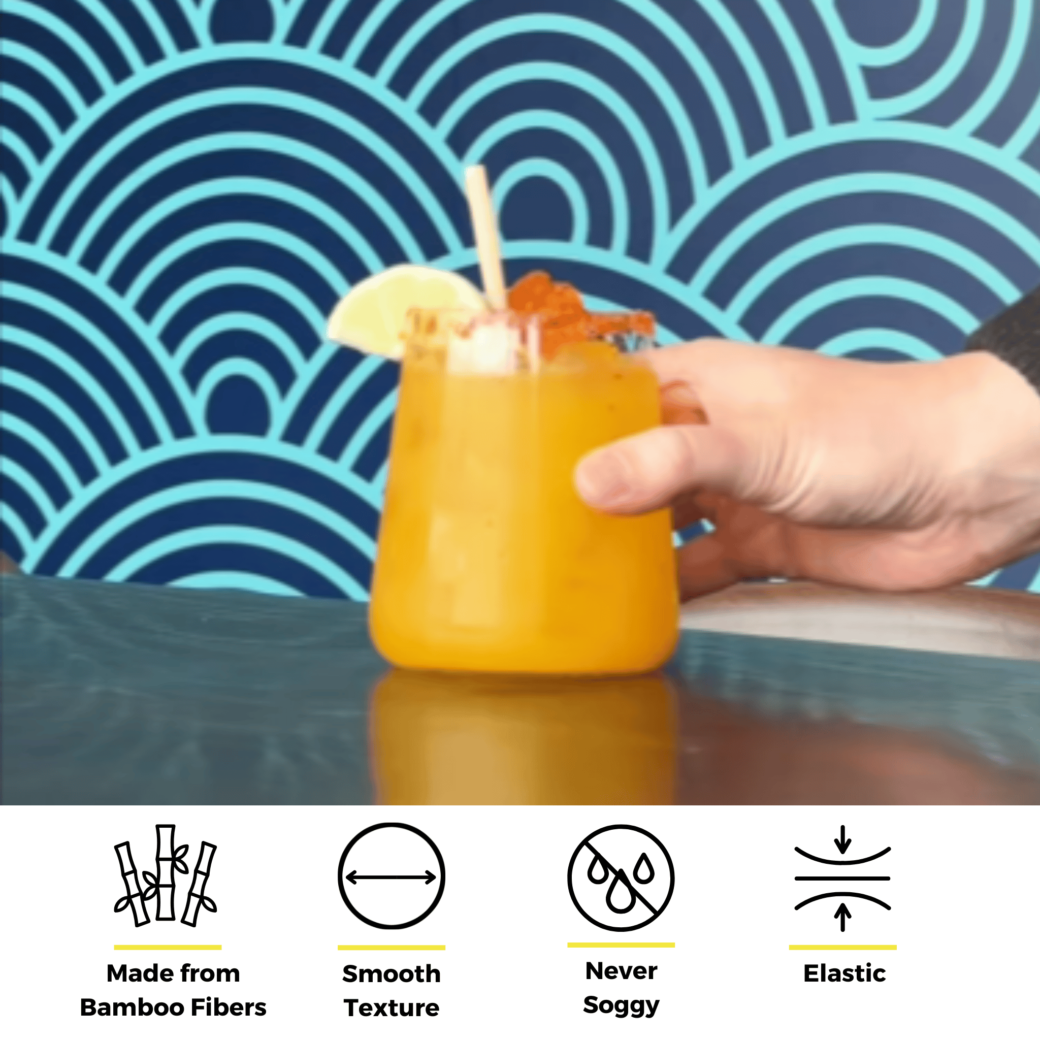5.5" Bamboo Fiber Straws | 6mm | 25ct.