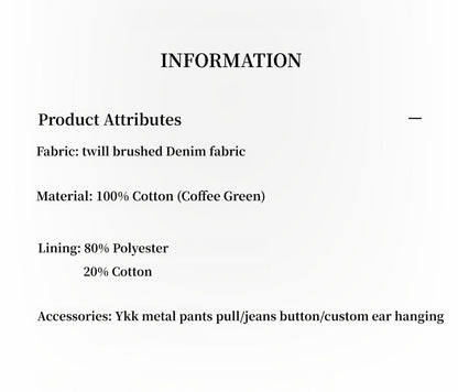 "Culotte Declaration" Retro split design fake two-piece twill brushed slightly flared slim jeans-3