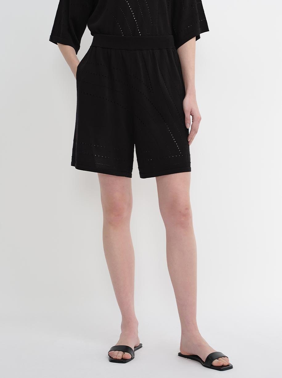 Customized Acetate Cotton Geometric Lines Knitted Suit-3
