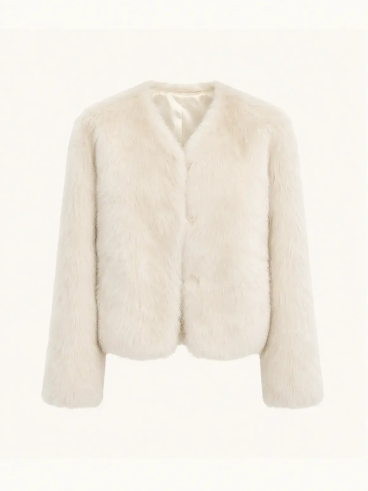 "Darcy Manor" imported Toscana straight wool sheepskin sweetheart collar short fur coat-0
