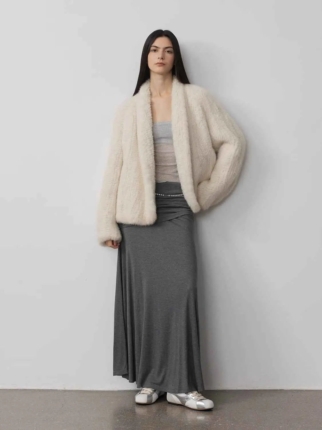 Dream Traveler Mink Vintage Light Luxury Texture Three-dimensional Silhouette Knitted Mink Coat-3