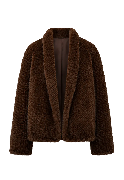 Dream Traveler Mink Vintage Light Luxury Texture Three-dimensional Silhouette Knitted Mink Coat-4