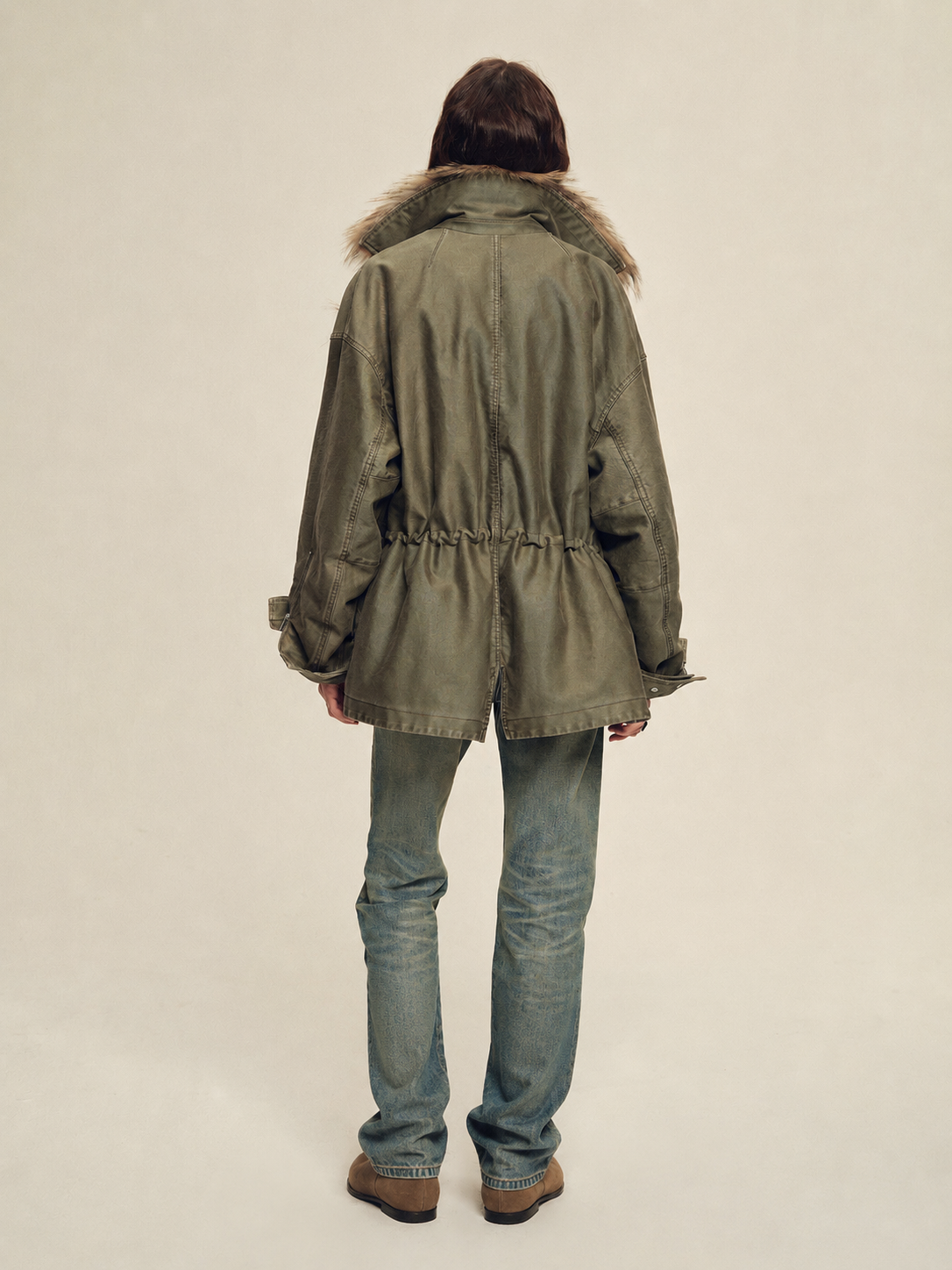 Firelady women's fur parka coat with two-tone Tuscan coyote fur collar, "Wilderness Parka"-4