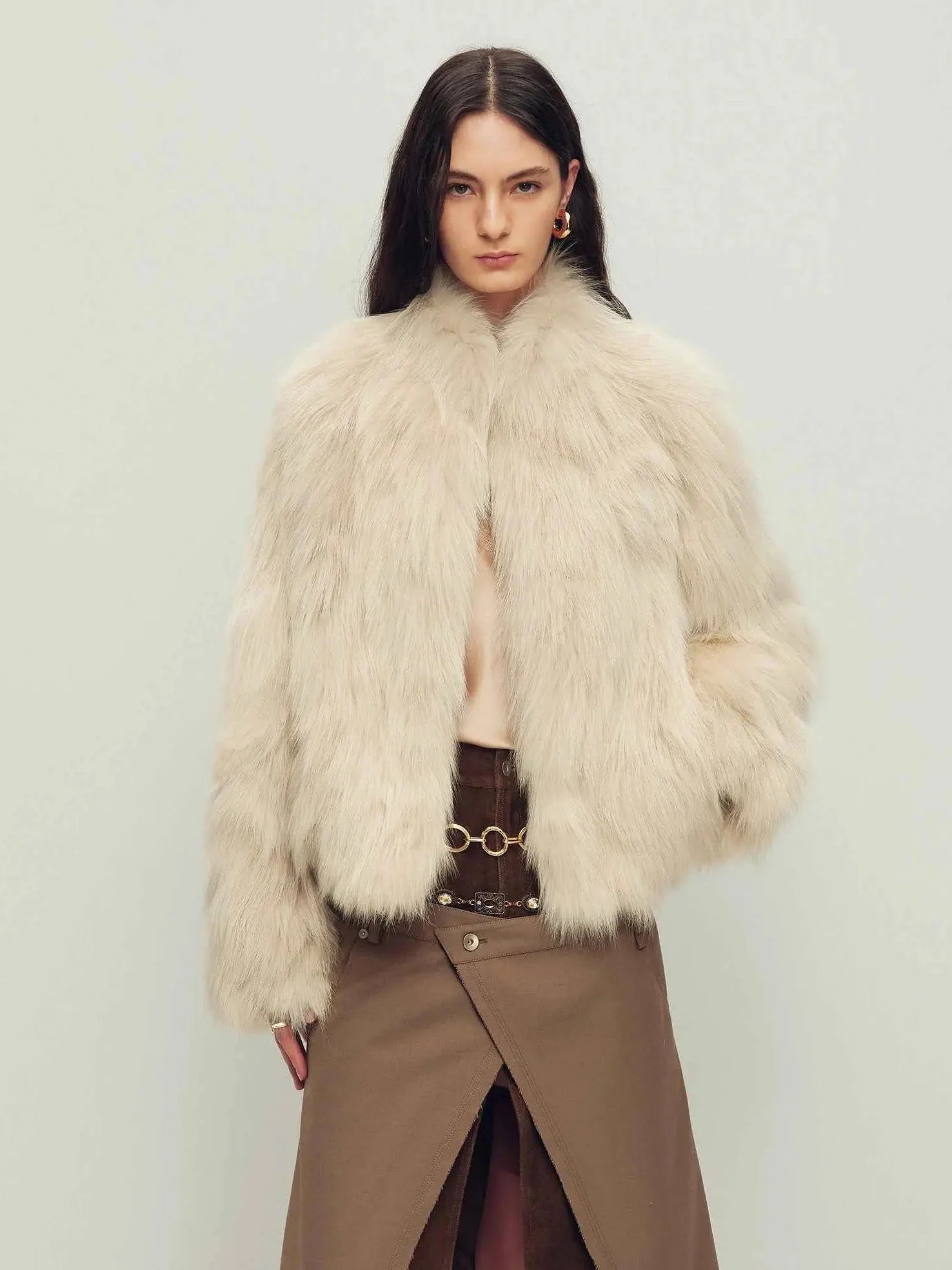Firelady Fur Women's SAGAFURS Fox Fur Coat - Stand Collar Short Jacket 'Grace Champs-Élysées'-4
