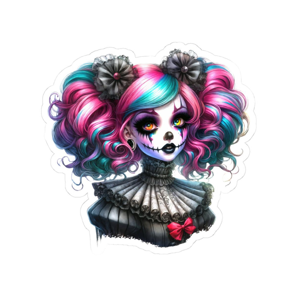 Daydream Ghoul Sticker | Alt Clowncore Rainbow Hair Art Decal
