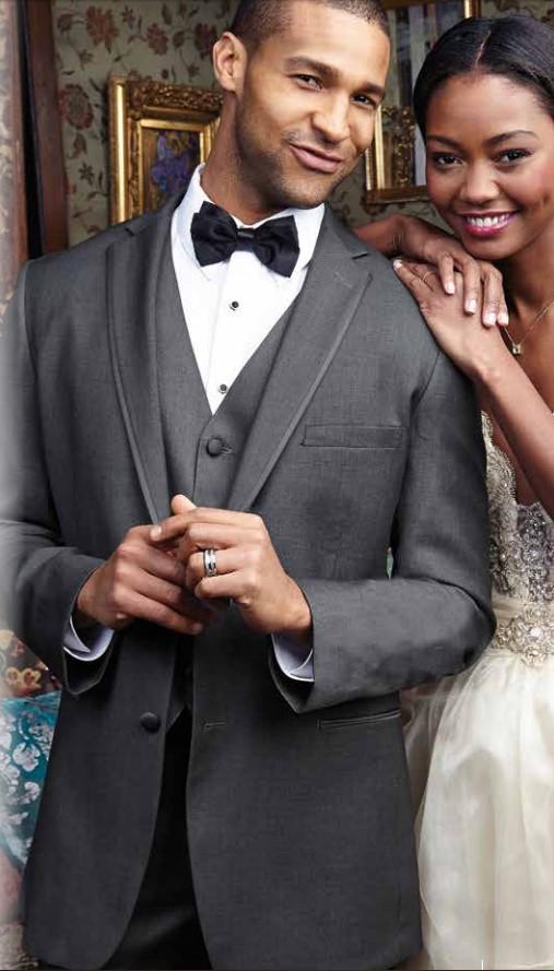 "Infinity" Steel Grey Tuxedo Jacket Notch (Separates)-0