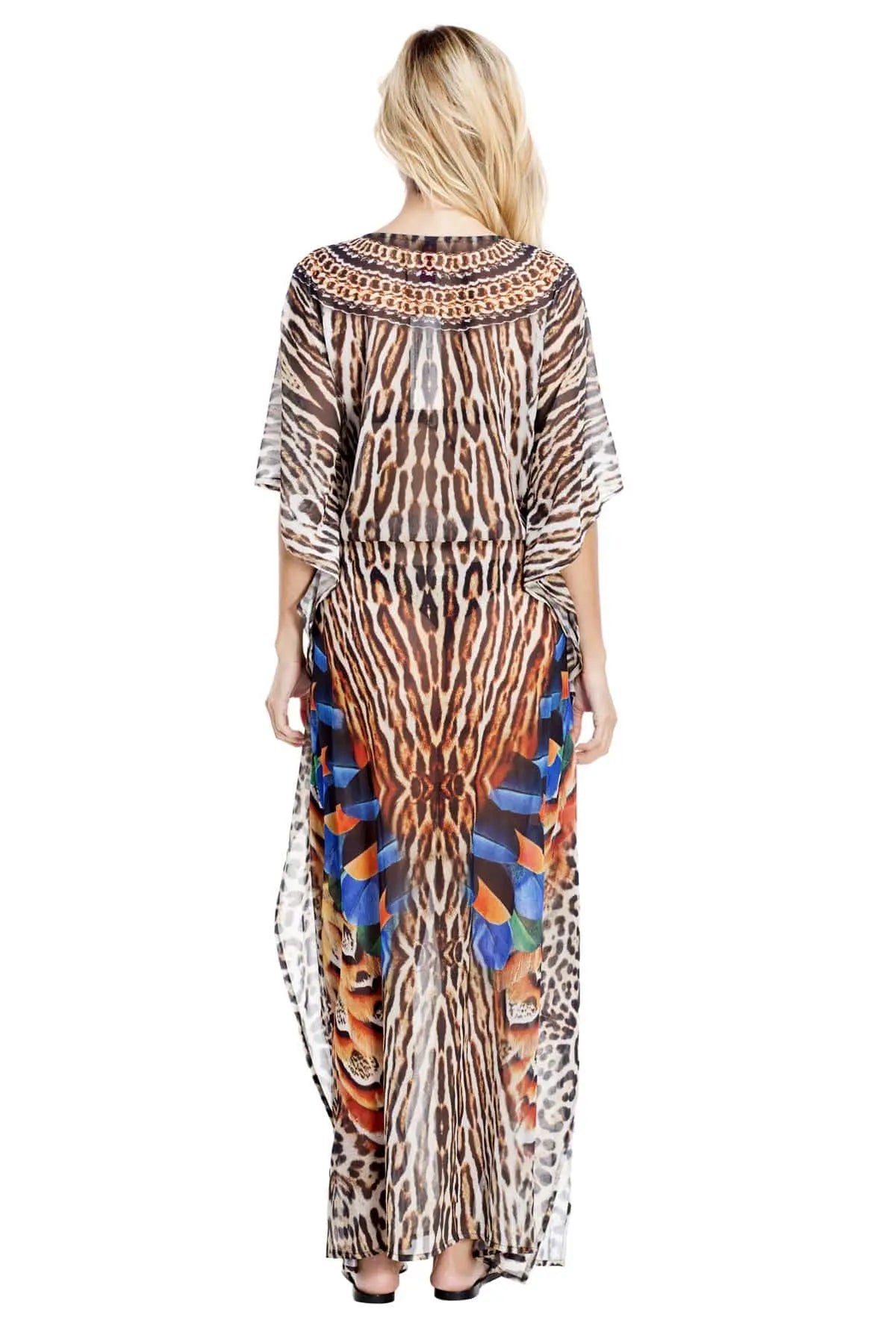 Club Moda :Women's Long Caftan Dress with front Slit | Luxuriously Soft Kaftans-1