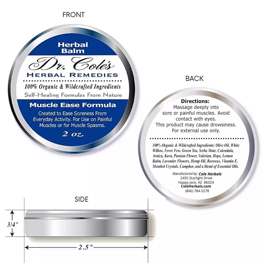 Dr. Cole's Muscle Ease Herbal Balm SixPak