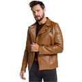 Men’s Brown Leather Motorcycle Jacket