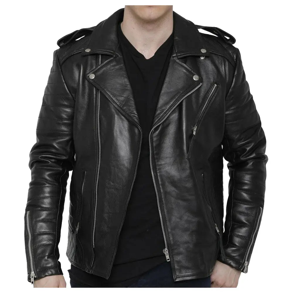 Men’s Motorcycle Fashion Leather Jacket